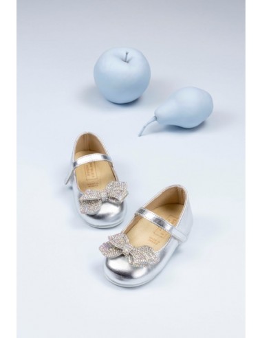 Babywalker Anatomic Leather Silver Pumps
