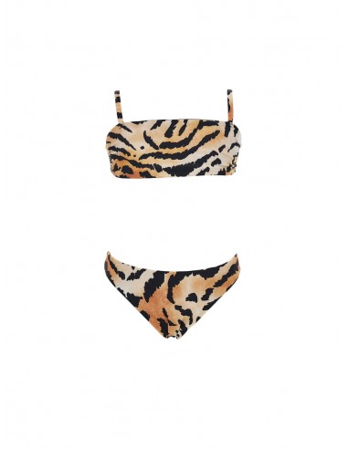 Monnalisa Tiger print two-piece swimsuit